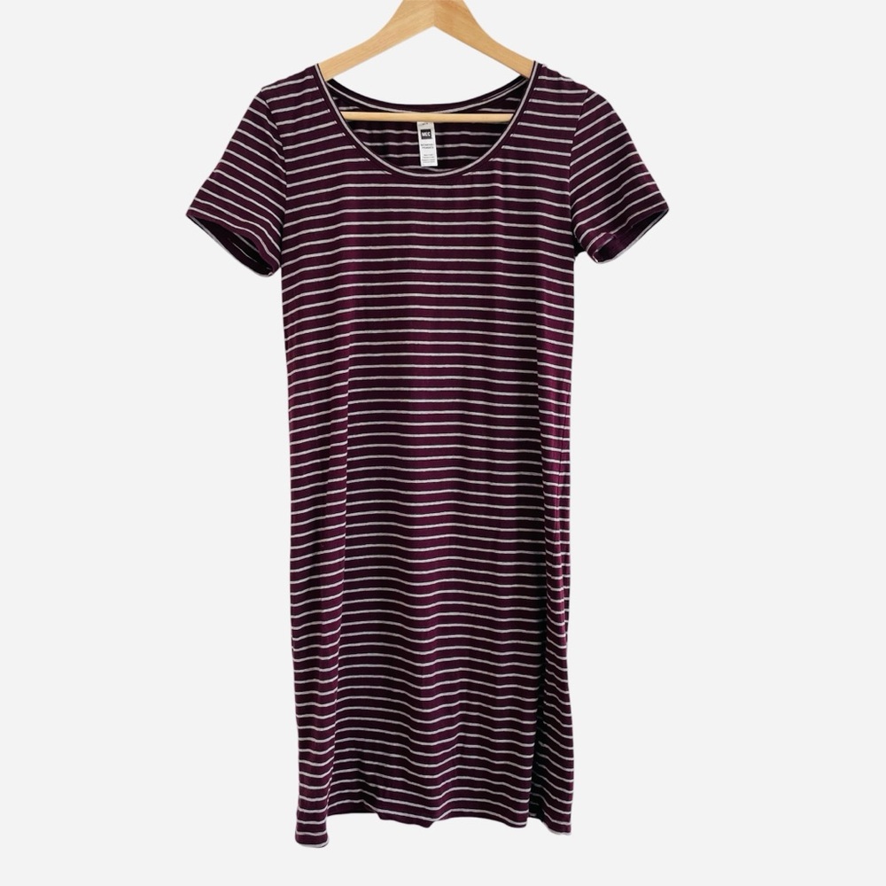 MEC Organic Cotton T Shirt Dress Striped Size S Gorpcore Granola Girl Camp Hike